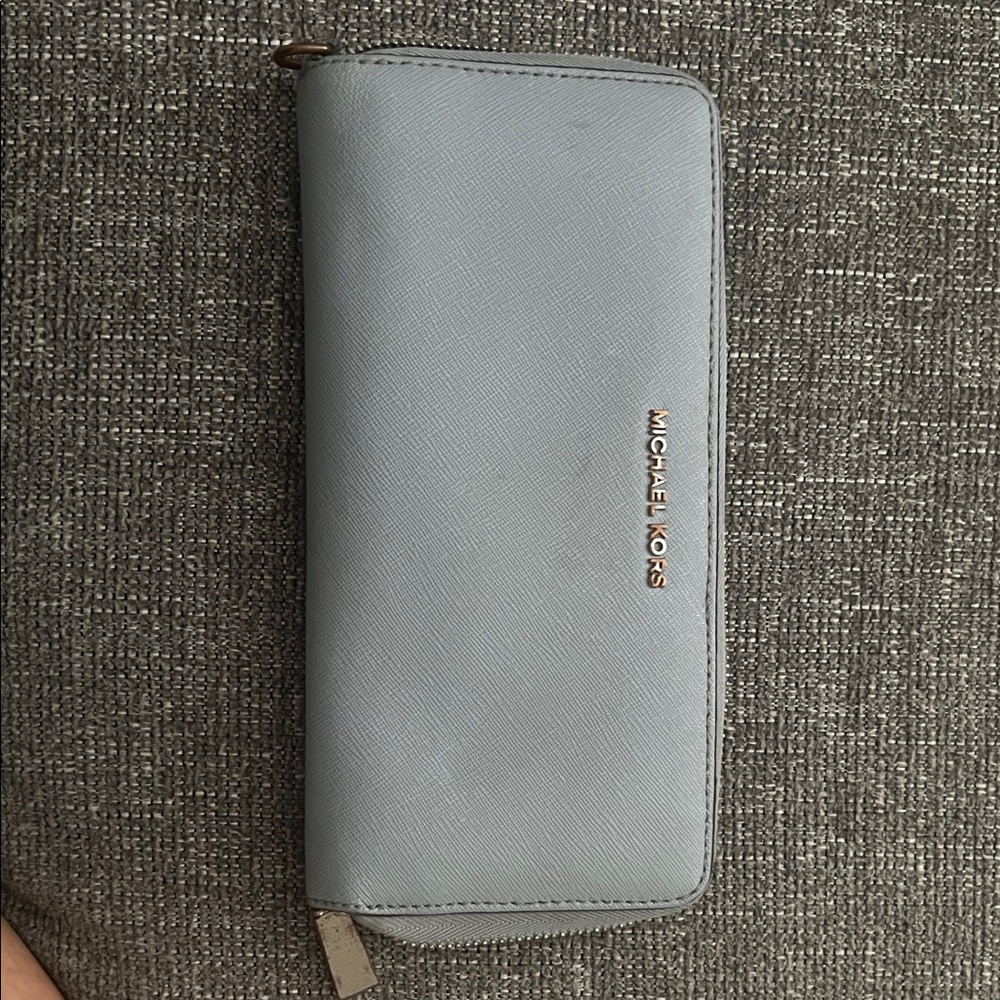Michael Kors Sky Blue Zip Wallet